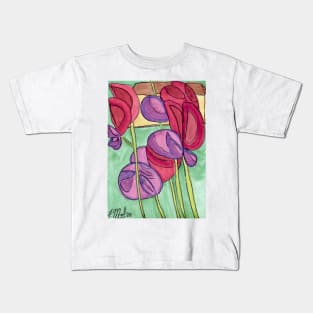 Sweet Pea Flowers Kids T-Shirt